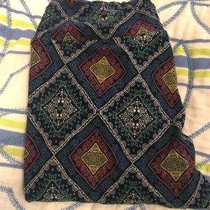 Lularoe OS-One Size New Pink Black Leggings